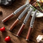 4pc Edge Series Damascus Steel Steak Knife Set