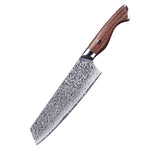 8" 20cm Damascus Steel Kiritsuke Chefs Knife - Golden Shield Series