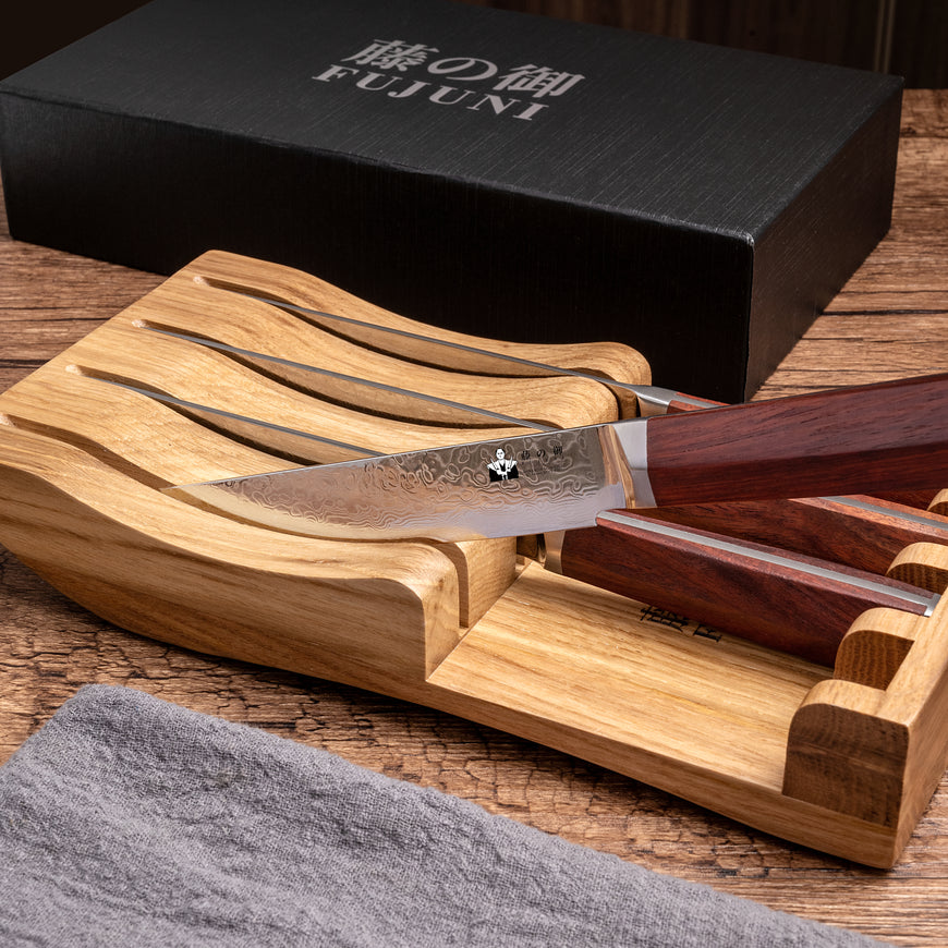 4pc Edge Series Damascus Steel Steak Knife Set