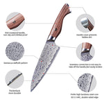 3.5” / 9cm Blade Damascus Steel Paring Knife - Golden Shield Series