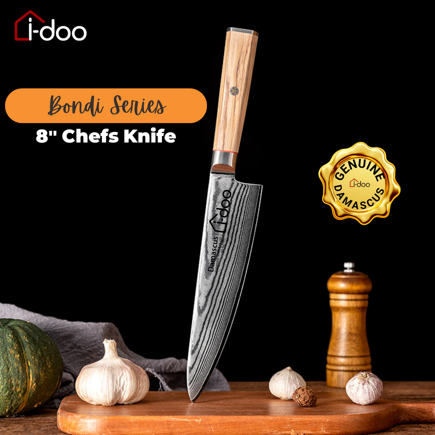 8" 20cm Damascus Steel Chefs Knife - Bondi Series