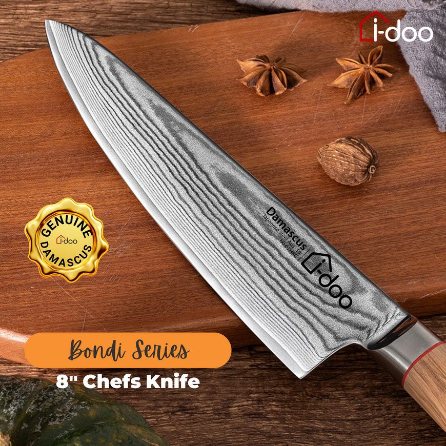 8" 20cm Damascus Steel Chefs Knife - Bondi Series