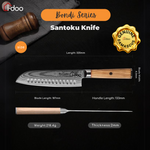 7" / 18 cm Damascus Steel Santoku Knife - Bondi Series