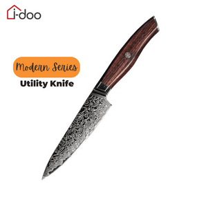 5” / 13cm Blade Damascus Steel Utility Knife - Modern Series